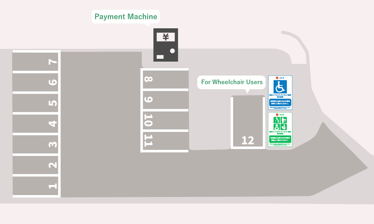 明科駅前駐車場：車室図