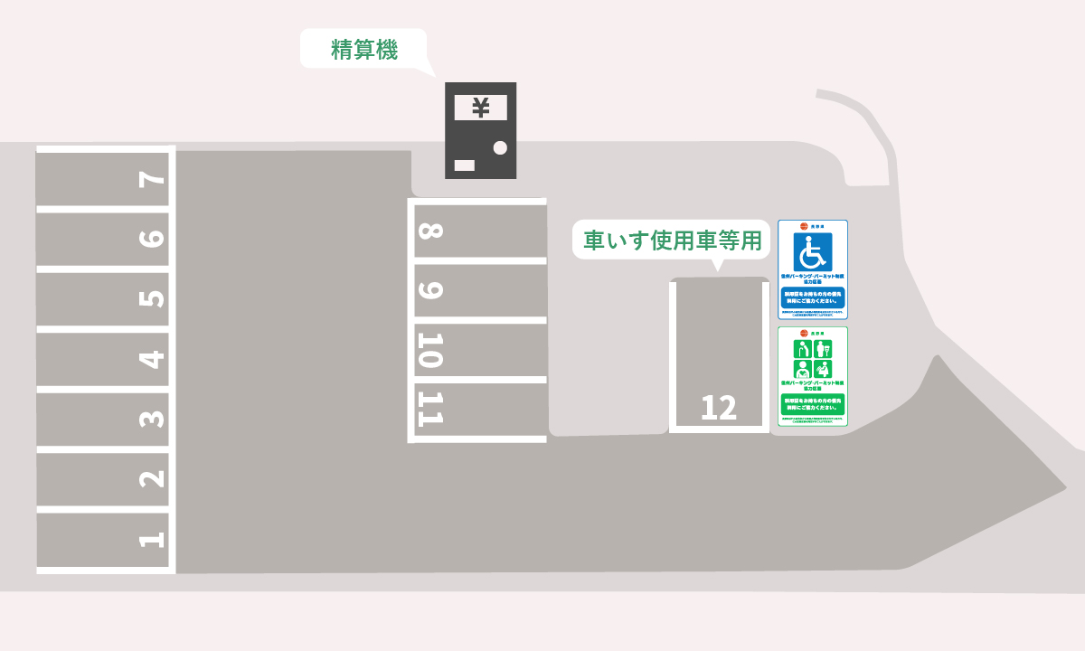 明科駅前駐車場：車室図