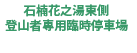 しゃくなげの湯 東側登山者用臨時駐車場